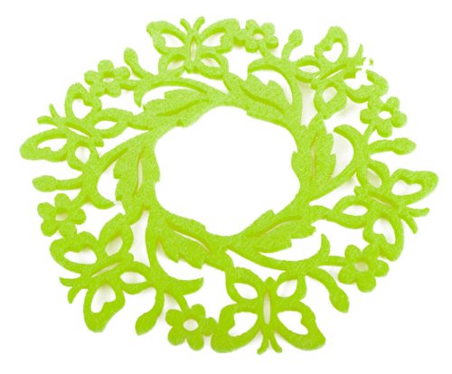 FILZ UNTERSETZER KREIS SCHMETTERLING GRÜN 13