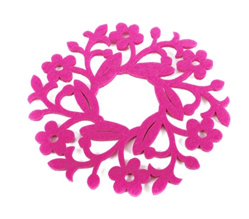 FILZ UNTERSETZER KREIS BLUME SCHLEIFE 13