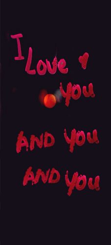 Ü.BILD TISCH I LOVE ROT8*18