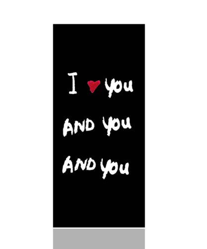 Ü.BILD TISCH I LOVE U WEISS8*18