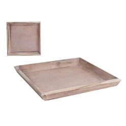 HOLZ UNTERSETZER QUADRAT GEÄTZT25