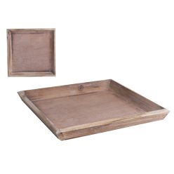 HOLZ UNTERSETZER QUADRAT GEÄTZT40