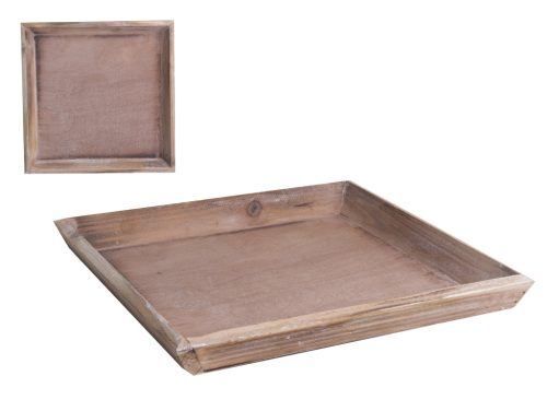 HOLZ UNTERSETZER QUADRAT GEÄTZT40
