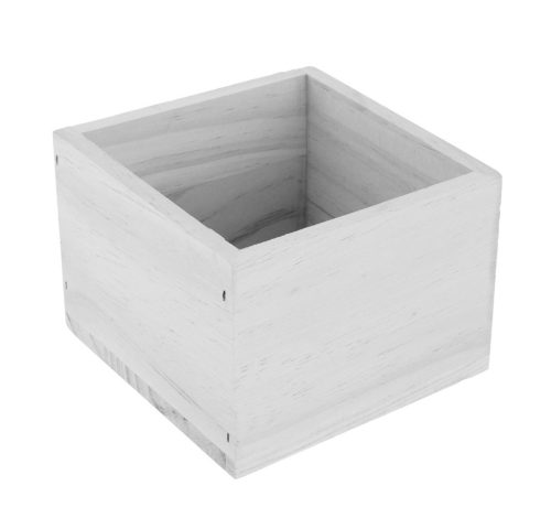HOLZ KASTEN 4ST.WEIß  13,5*13,5