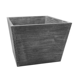 HOLZ BLUMENKÜBEL GRAU  17*17*12,5