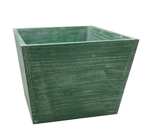 HOLZ BLUMENKÜBEL GRÜN    17*17*12,5