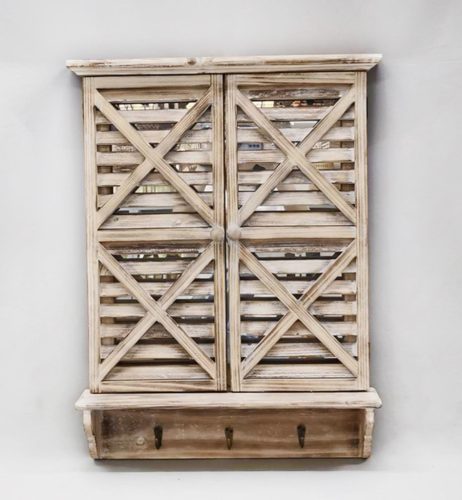 WANDSPIEGEL+HOLZ VERBRANNT 51*67