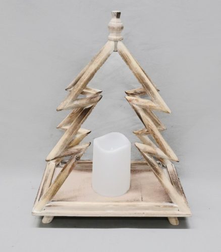 HOLZ TANNENBAUM+LED BRENN28*17*38