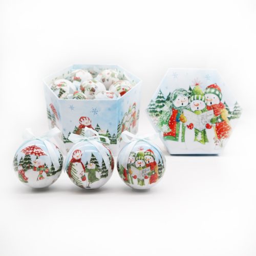 KUGEL*14 SCHNEEMANN FAMILIE 3S75