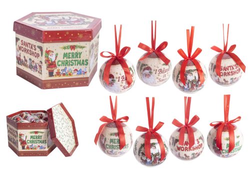 KUGEL*14 FROHE WEIHNACHTEN 4S 75MM