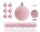 KD.KUGEL*6 FLOCKIG PINK 6CM