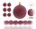 KD.KUGEL*6 FLOCKIG BORDEAUX6CM