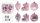 KD. GEMISCHTDEKO*18 ROSA 6-8