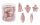 Ü.KD.VERSCHIEDENE DEKORATIONEN*10 ROSÉGOLD