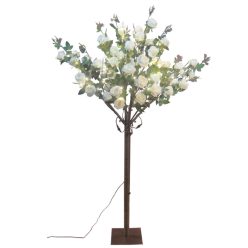 HOLZROSE + 120 LED WEISS 210