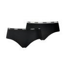 Puma Damen Sportunterteil mit elastischem Bund - Hüftform - 2 Stück/Packung - Schwarz - L