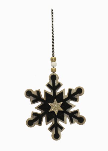 BAUM LAND.SCHNEEFLOCKE BRAUN/GOLD   12