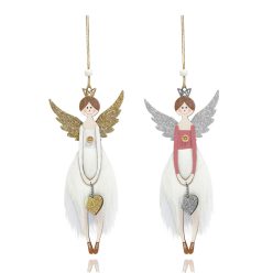 BAUM LD.ENGEL+WEIHNACHTSMANN WEISS/GOLD10