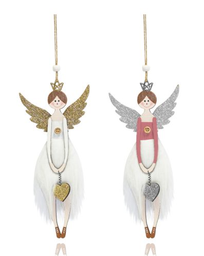 BAUM LD.ENGEL+WEIHNACHTSMANN WEISS/GOLD10