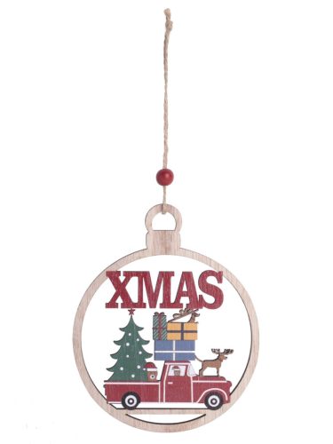 HOLZ.WEIHNACHTEN/ROT.AUTO 12*15,5