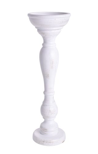 HOLZ UNTERSETZER FUSS WEISS 11,5*37