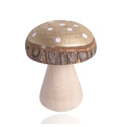 HOLZ PILZ BUNT GOLD PUNKTE8*10