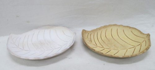 HOLZSCHALE BLATT WEISS/NATUR 2S 24*19