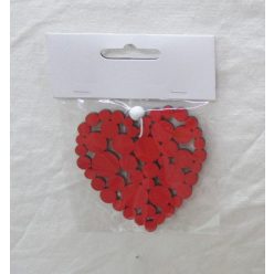 HOLZHERZ ROT AUS KREISEN 8*8