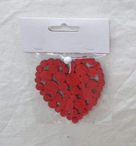 HOLZHERZ ROT AUS KREISEN 8*8