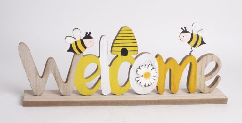 HOLZ BESCHRIFT.WELCOME BIENE13*34*5