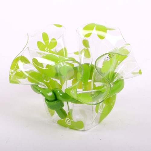 KUNSTSTOFFGEFLOCHTENER SPITZENBLUMENTOPF GRÜN 10