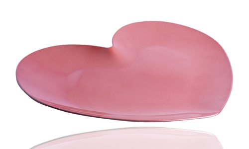 DEK.TABLETT HERZ PINK   36*33