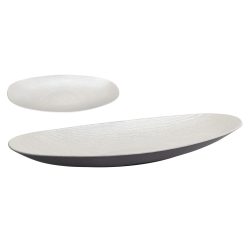 DEK.KUNST.SCHALE OVAL WEISS 40