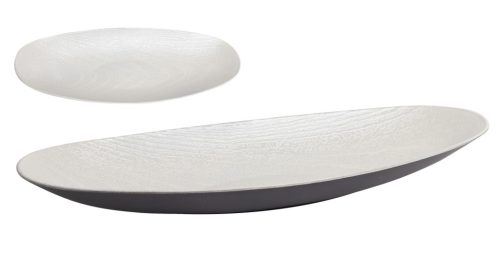 DEK.KUNST.SCHALE OVAL WEISS 40