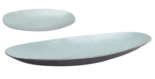 DEK.KUNST.SCHALE OVAL TÜRKIS 40