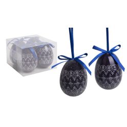 DEK.EIER*4 HELLBLAU MIT BLUMEN 7,5