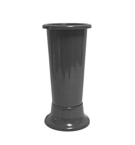 KUNST.VASE+FUß SCHWARZ  11*25