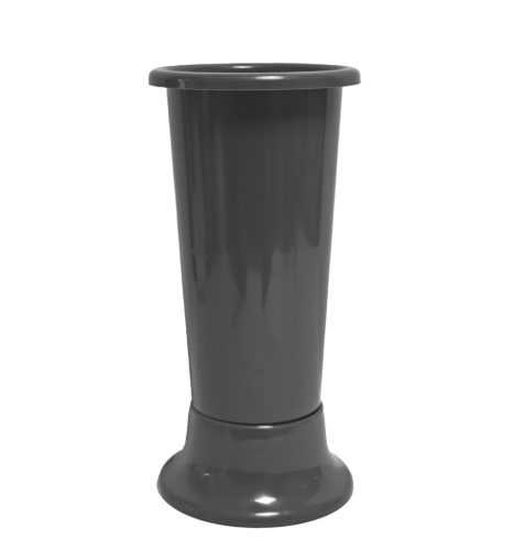 KUNST.VASE+FUSS GRAU 22*50