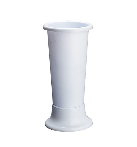 KUNSTSTOFFVASE "IDEAL" WEISS 18*45