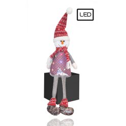 DEK.SCHNEEMANN STEHEND+LED ROT 63