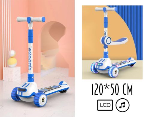 ROLLER+MUSIK BLAU/WEIß 120*50