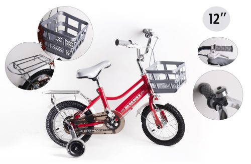 FAHRRAD+STÜTZRAD ROT 12
