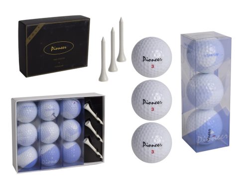 GOLFBALL*9DB+3TEE/GESCHENKBOX