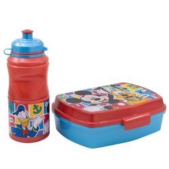 Disney Mickey Maus Kunststoff-Sandwichbox + Flaschenset