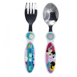   2 STÜCK ELLIPTISCHE METALLBESTECK-SET MINNIE MAUS VERSCHIEDENE MINNIE