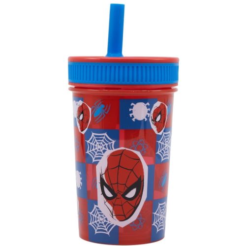 Spider-Man Kunststoff, auslaufsicherer Silikon-Trinkbecher - 420 ml