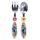 2-ER SET ELLIPTISCHE METALLBESTECK STITCH