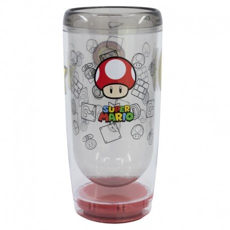 Doppelwandiger Kunststoff Premiumbecher 705 ML SUPER MARIO POWER (mit SmartGrip-Technologie)