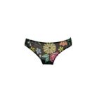 Damenunterwäsche-Set mit Blumenmuster - schwarz - L