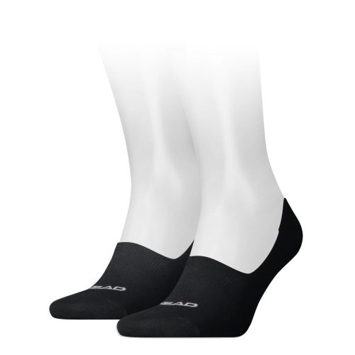 Head Footie Unisex atmungsaktive Geheimsocken 2 Paar/Packung - Baumwollgeheimsocken - Schwarz - 39-42